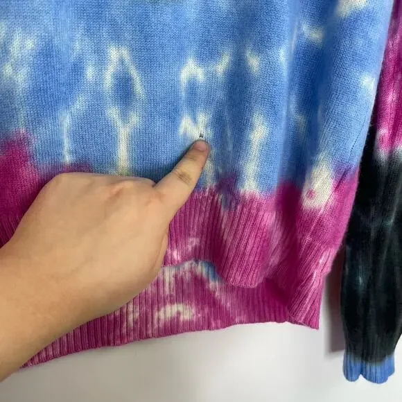 Kujten Tie Dye Cashmere Luxury Sweater Women's size 4 100% Cashmere - Picture 6 of 15